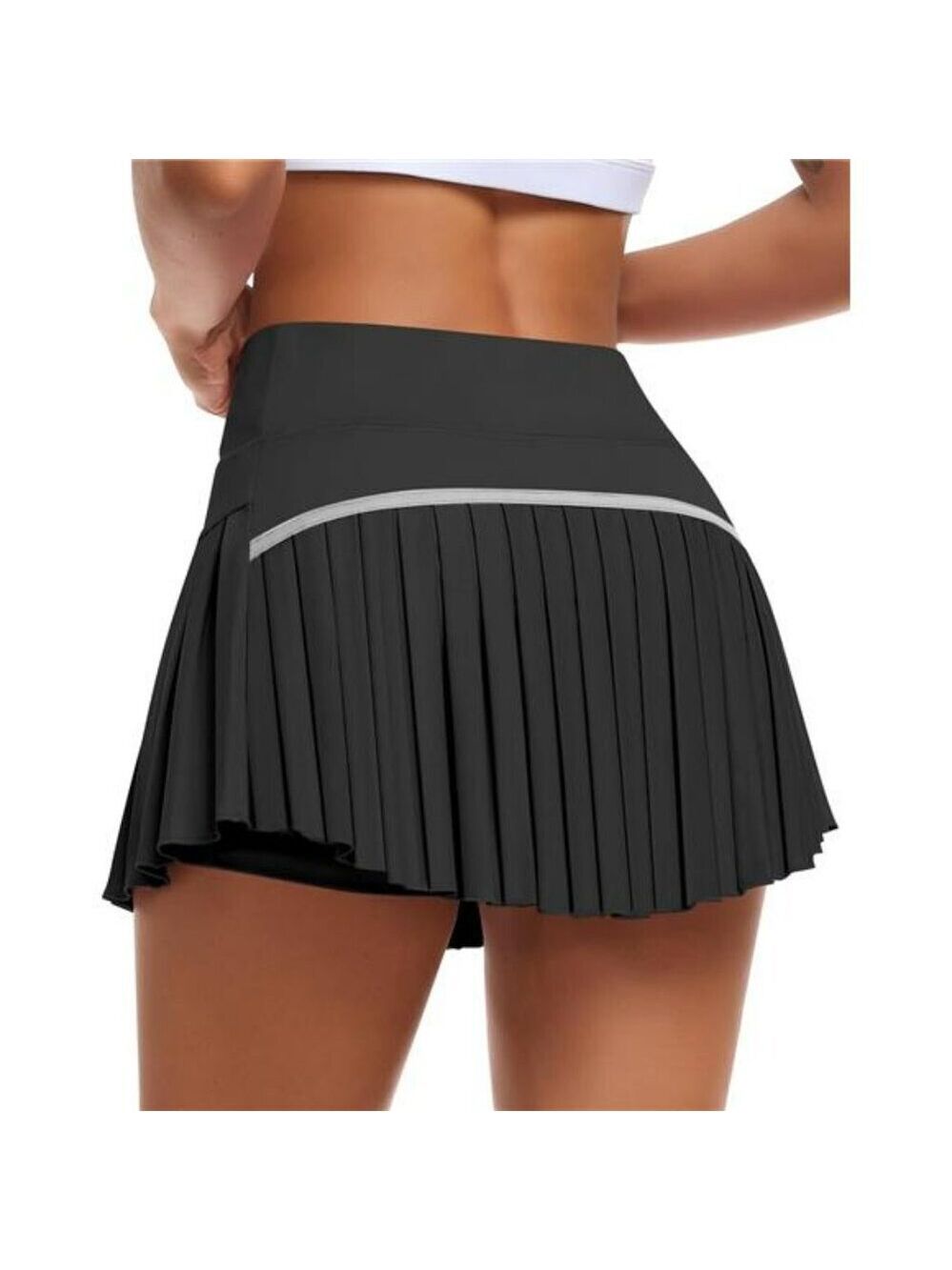 High Waisted Pleated Tennis Skirt with Shorts Workout Golf Skort with Pockets